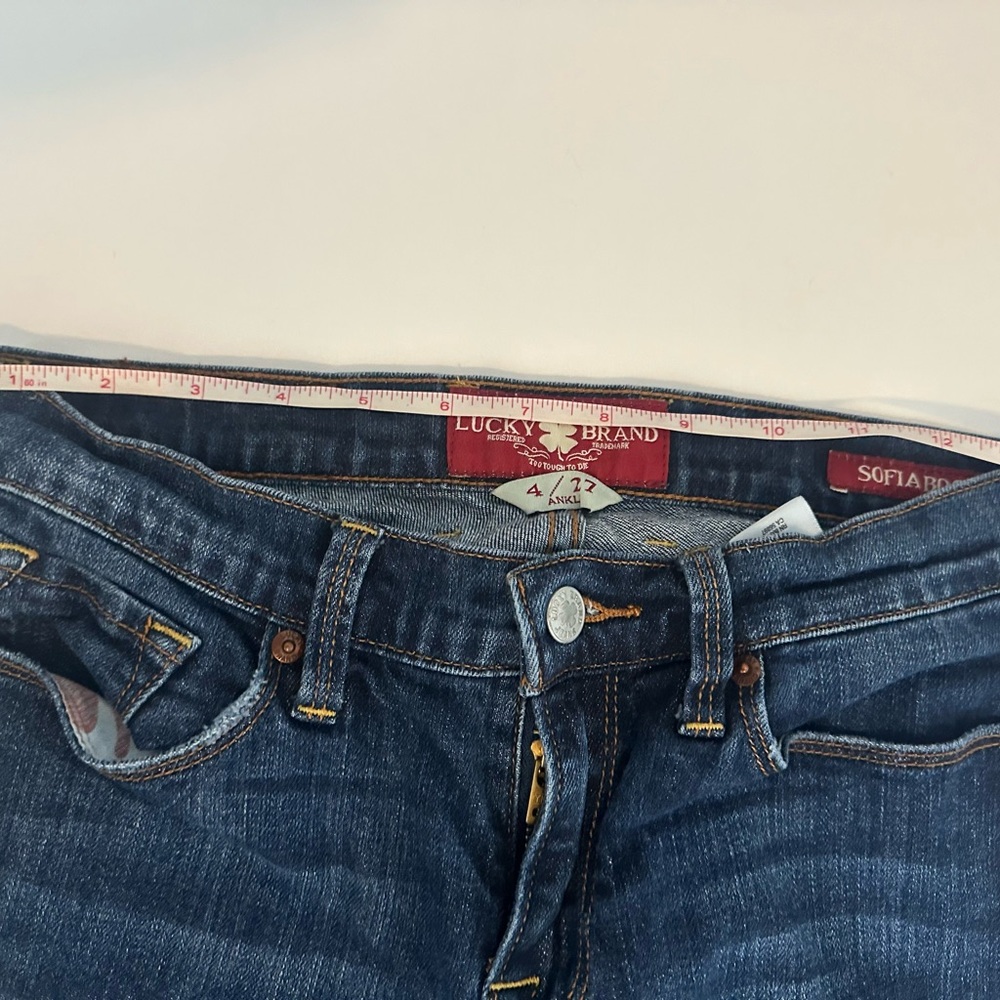 Lucky Brand Dark Blue Sofia Bootcut Jeans size 4, 27 inseam - Picture 5 of 8